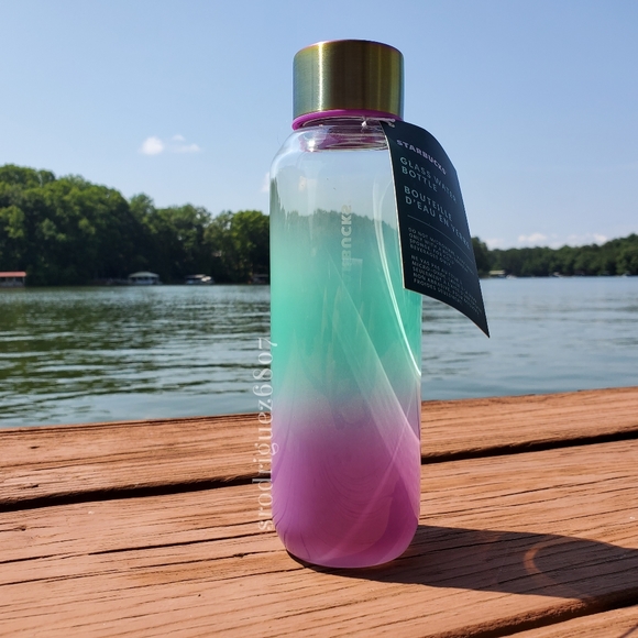 Starbucks purple/teal ombre glass bottle - Picture 2 of 6